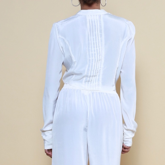 Long sleeve silk blouse hand made - Picture 3 of 3